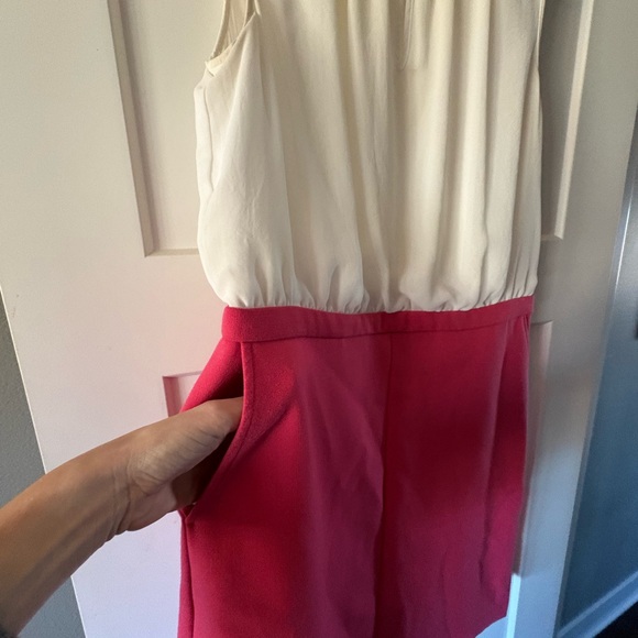 LOFT Stylish Pink and White Sleeveless Dress - Picture 5 of 6